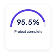 Grafico che indica il 95,5% di completamento del percorso formativo