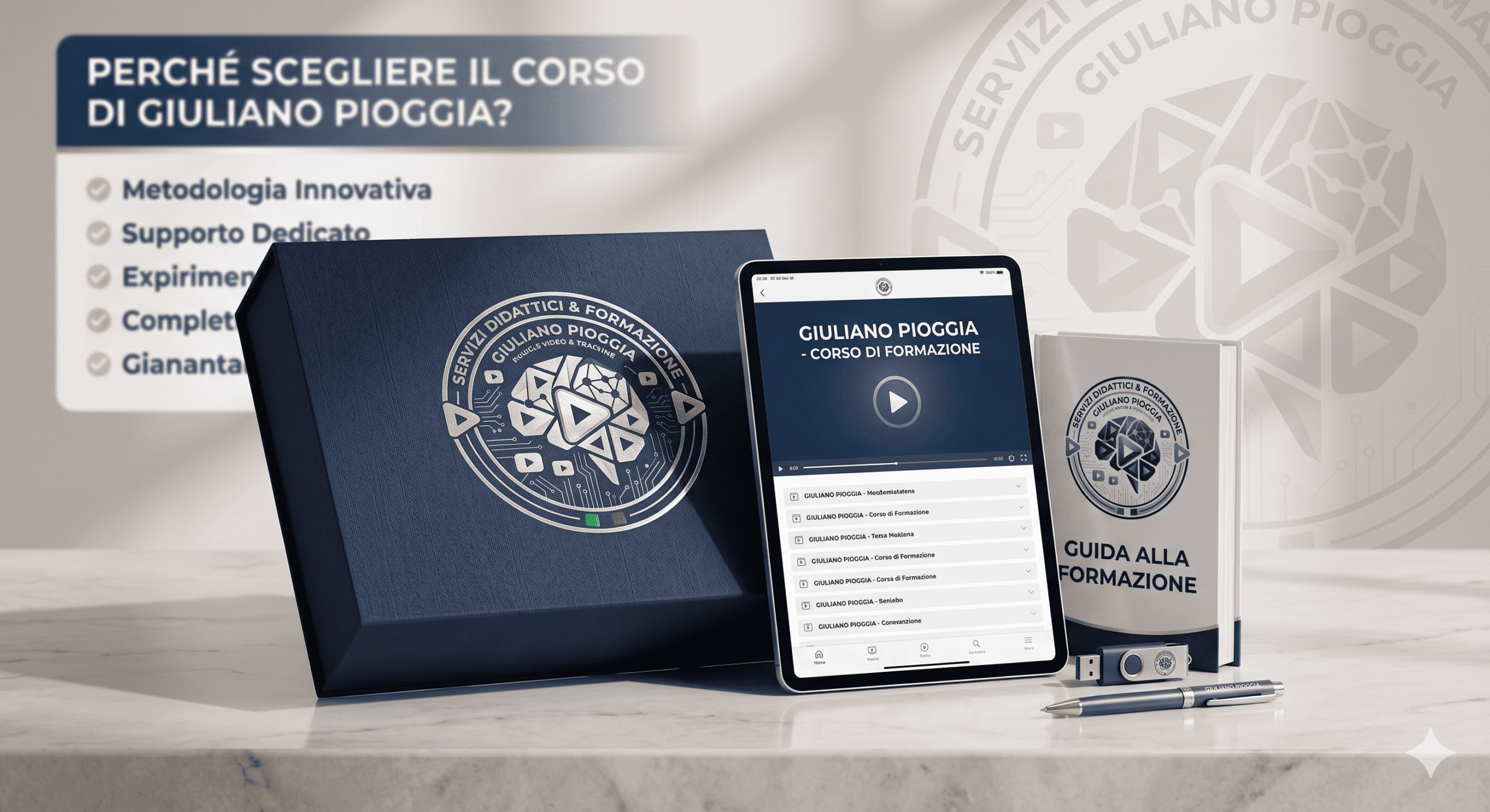 Il videocorso interattivo con avatar realistico visualizzato su computer, tablet e smartphone